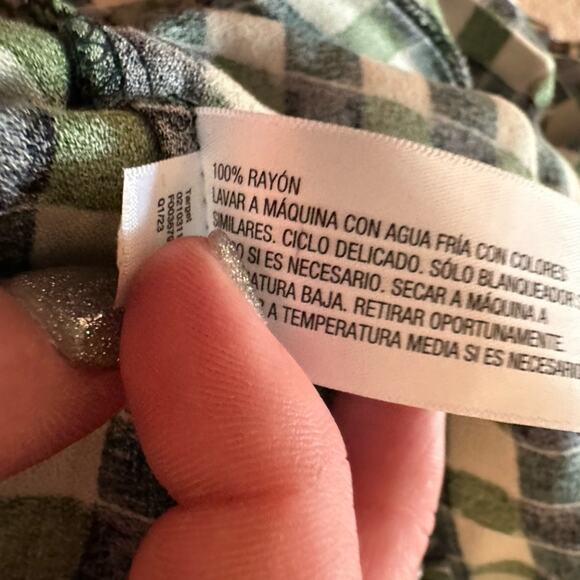 Target 2X Green Plaid Dress NWT - Picture 3 of 10